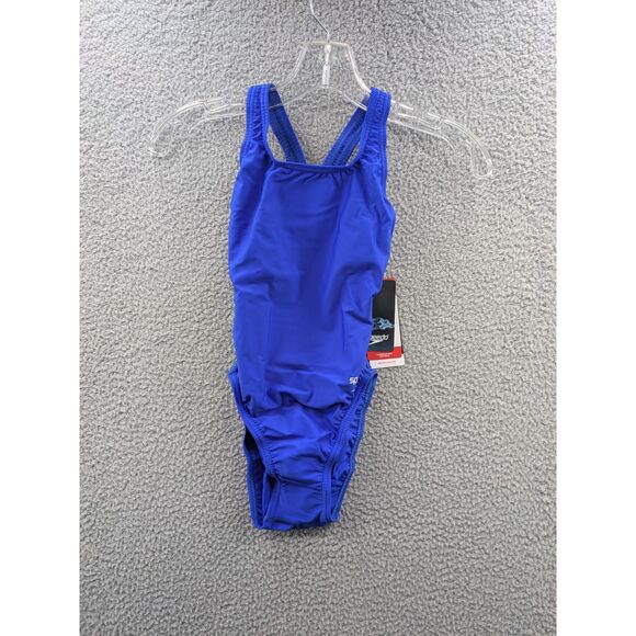 NWT Speedo Super Pro Back One Piece Competition Swimsuit size 26 New Sapphire - Picture 1 of 10